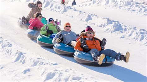 Kalahari snow tubing Snow Tubing Day Session – $45 Small Child Ticket – $30 (36″- 42″ with paying adult 18 years of older) *Children 36″ – 42″ must ride on the same inner tube with an adult 18 years of age or older, and must have a Small