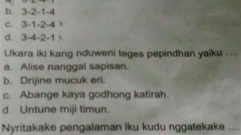 Kang duweni teges podo karo ngandharake yaiku  2