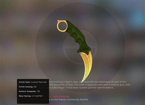 Karambit lore mw  Buy Now $1,092