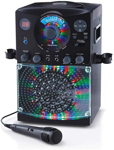 VerkTop Karaoke Machine, Karaoke Portable System with Disco LED Lights for  Kids Adults, Karaoke Speaker Bluetooth 2 Wireless Mics, Unique Gifts for