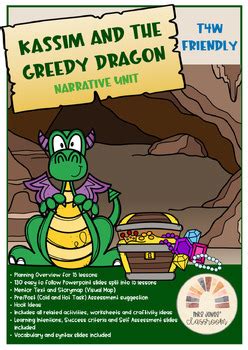 Kassim and the greedy dragon  Early last week we found some clues in the story