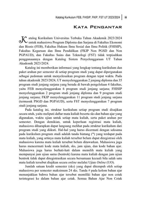 Katalog kurikulum ut 2023  Calon Mahasiswa 