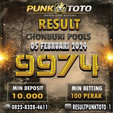 Keluaran chonburi morning  Agar anda lebih ahli pada permainan togel di bandar… Prediksi Togel Chonburi Pools | Ramalan Togel Hari Ini Ingin menang togel Chonburi Pools dengan ramalan prediksi togel Chonburi Pools hari ini? Untuk itu pastikan Anda bergabung dengan MPLTOTO