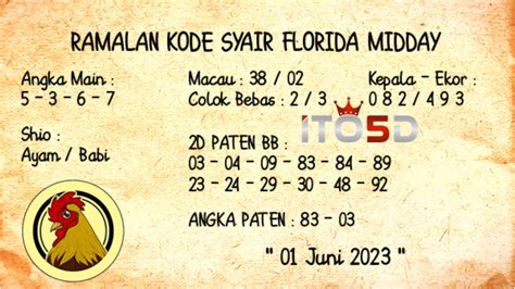 Keluaran florida midday paito Angka Keluaran Paito Harian FLORIDA MIDDAY persembahan dari PaitoTotal, Data FLORIDA MIDDAY Data Togel harian yang dibuat sesuai tanggal keluaran dan disusun