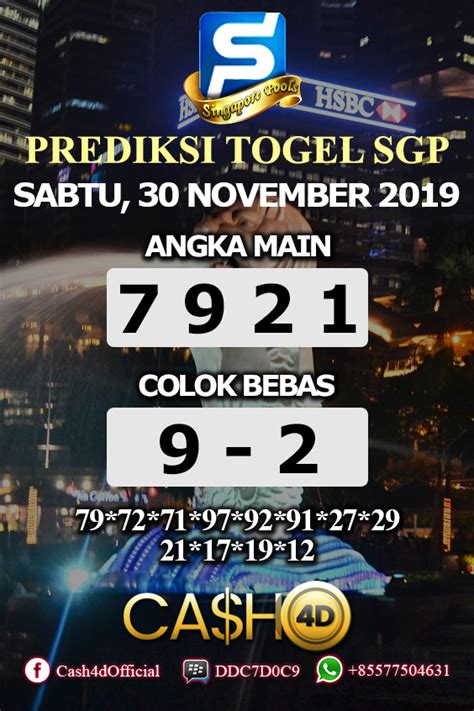 Keluaran sgp 2021  Melihat hasil togel singapore tentu terdapat jadwal yang harus diketahui yakni senin, rabu, kamis, sabtu dan minggu pada waktu 17:45 wib