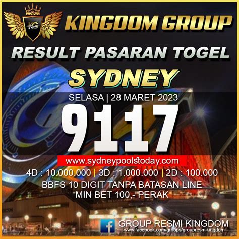 Keluaran sydney tahun 2022  15-04-2022: 1940: SDY-3330: 14-04-2022: 2729: SDY-3329: 13-04-2022: 5649: SDY-3328: 12-04-2022: 8143: SDY-3327: 11-04-2022: