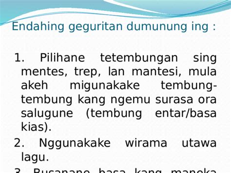 Kepriye pamilihe tetembungan ing geguritan titi mangsa  1