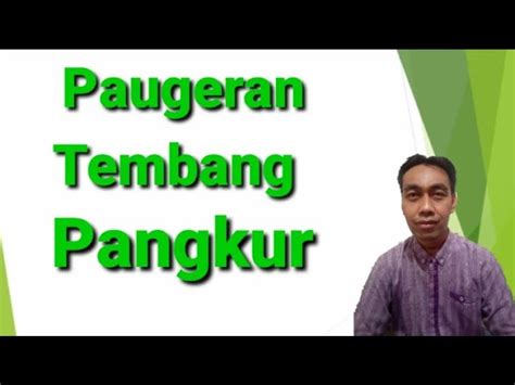 Kepriye struktur paugeran tembang pangkur  1