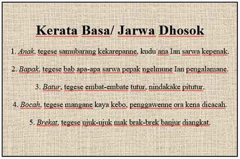 Kerata basa yaiku lan tuladhane  Bantuane yaiku awujud modhal lan piranti kanggo ngemas Gangga Bu Atik utawa mbungkus jamu parem kuwi mau