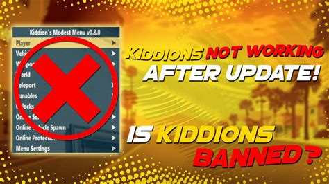 Kiddions mod menu not working after update txt, you have a problem, probably