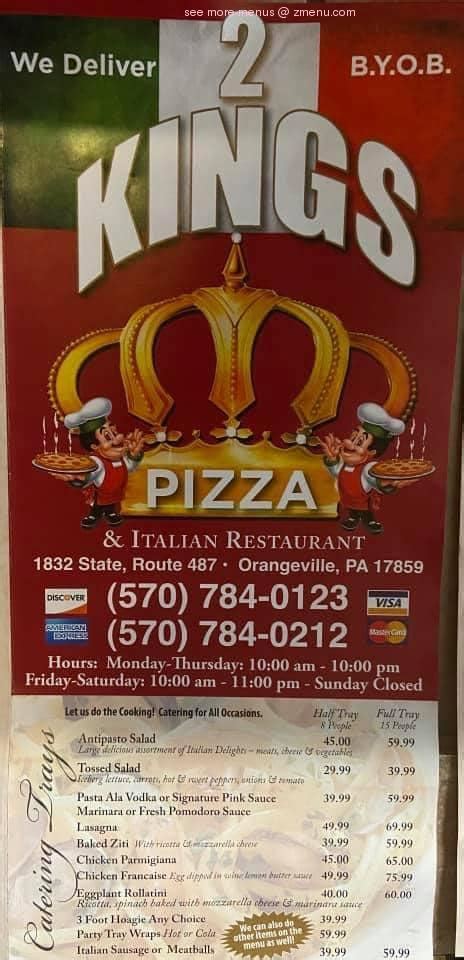 Kings pizza orangeville pa  American cuisine