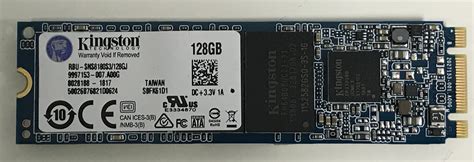 Kingston rbusns8180s3128gj 2 2242 mid range SSD that uses the slow SATA 3 6