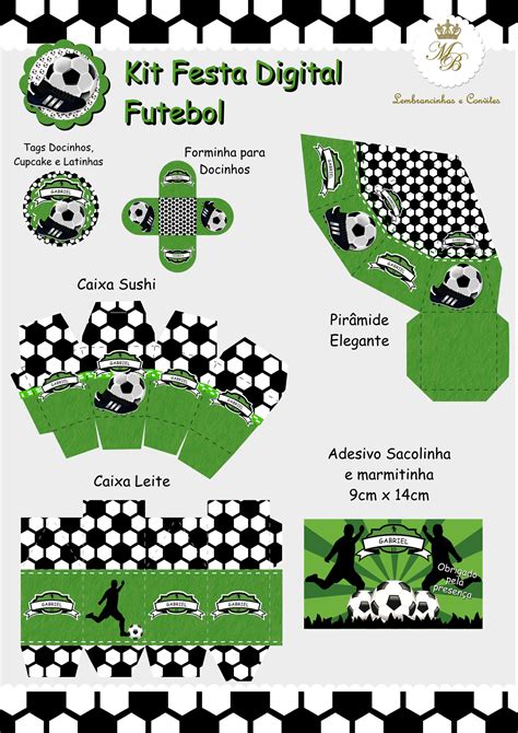 Kit festa futebol para imprimir  em