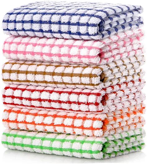Sticky Toffee Cotton Waffle Weave Kitchen Dish Towels, 3 Pack Kitchen Towels,  28