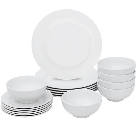 Mora Ceramic Plates Set, 7.8 in - Set of 6 - The Dessert, Salad, Appetizer,  Small Dinner etc Plate. Microwave, Oven, and Dishwasher Safe, Scratch