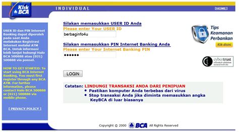 Klikbca log in  Kurs e-Rate digunakan