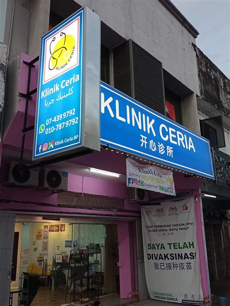 Klinik ceria batu pahat reviews  Phone: +6074341619 Address: Klinik Pergigian Batu Pahat, Jalan Kluang, Taman Limpoon City: Batu Pahat State: Johor Postal Code: 83000Harini aku nak share pengalaman pergi scan baby di Klinik Hanani , Batu Pahat