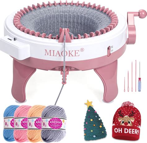 Knitting Machine,Knitting Machine 48 Needles,Smart Circular Loom with Row  Counter,Knitting Machines for Beginners,Adult/Kids DIY Gloves, Scarves