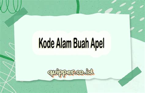 Kode alam buah apel  4D = 7776 <> 6876