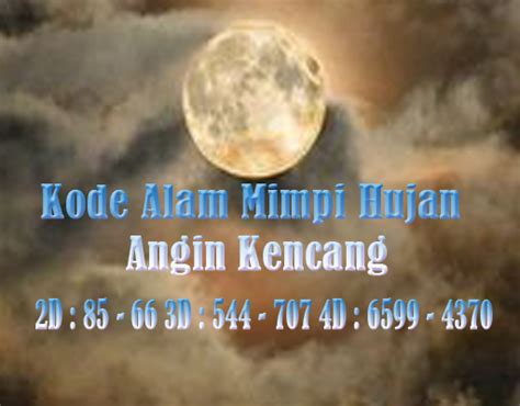 Kode alam mimpi hujan Angka Togel 2D : 72 - 66