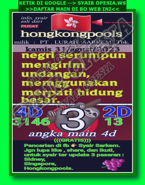 Kode syair hk 31 agustus 2023 keraton4d  If you’re searching for syair hk 31 agustus 2021 images information connected with to the syair hk 31 agustus 2021 interest, you have come to the right site