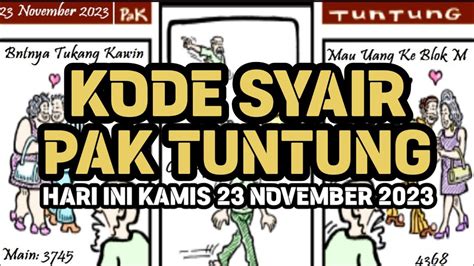 Kode syair sdy pak tuntung 