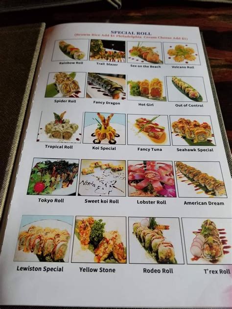 Koi japanese steakhouse and sushi lewiston menu 