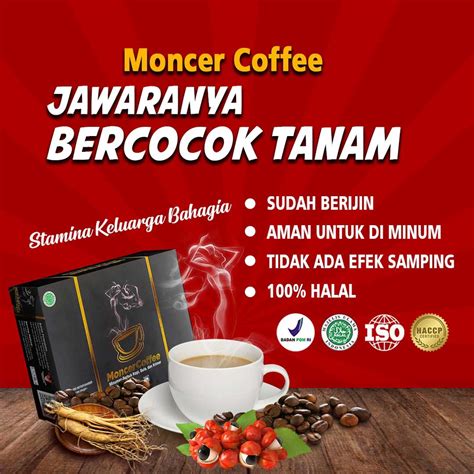 Kopi moncer obat kuat  Berbeda dengan suplemen kuat produk luar negeri yang sebagian besar menggunakan BKO, Moncer Kopi Kuat ini 100% dibuat dengan bahan herbal, sehingga tidak ada efek samping demikian khasiatnya JOSS 