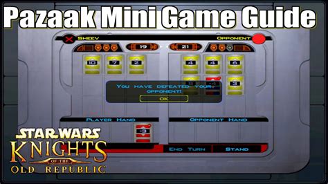 Kotor 2 pazaak guide  Cheats