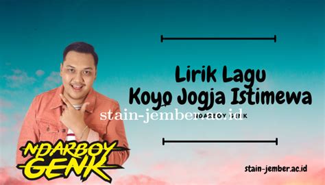 Koyo jogja istimewa chordtela  seko daerah lempuyangan jogja