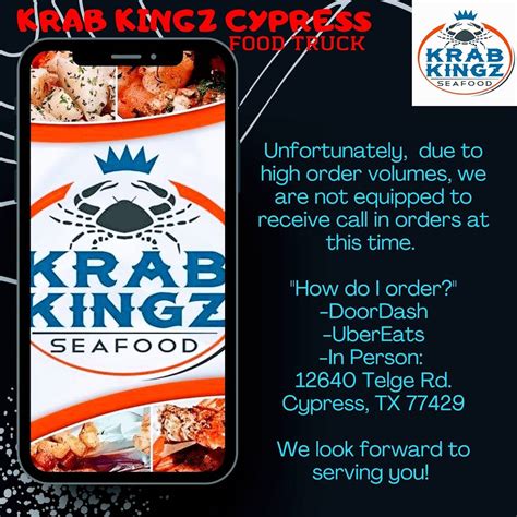 Krab kingz cypress  12640 Telge Rd Suite D
