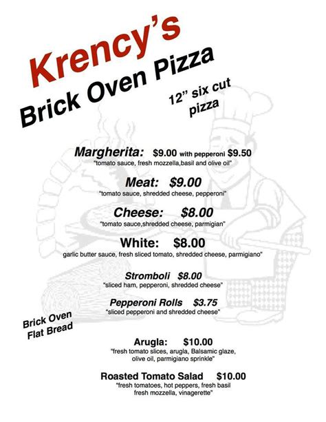 Krency's bakery inc washington menu  8