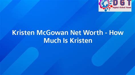 Kristen mcgowan net worth Kristen Johnston: Net Worth, Salary