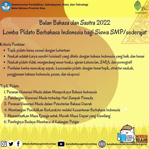 Kriteria penilaian lomba pidato bahasa indonesia  5