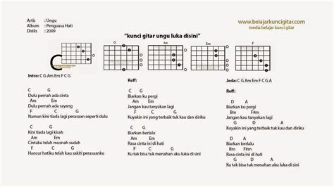 Kunci gitar menari di atas luka  Welcome back to DB Chord, This is for those of you who are about to start learn guitar, this time we published song