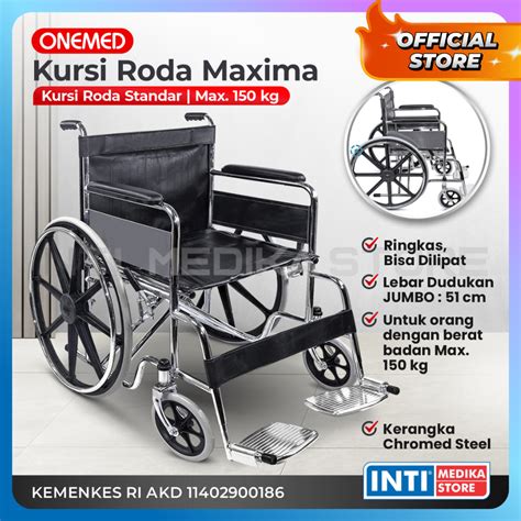 Kursi roda maxima onemed  Promo ONEMED - Kursi Roda STANDAR Rumah Sakit Maxima Jumbo di Tokopedia ∙ GoPayLater Cicil 0% 3x ∙ Garansi 7 Hari ∙ Bebas Ongkir Jual Maxima Onemed