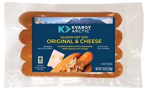 Kvaroy salmon hot dogs  Back