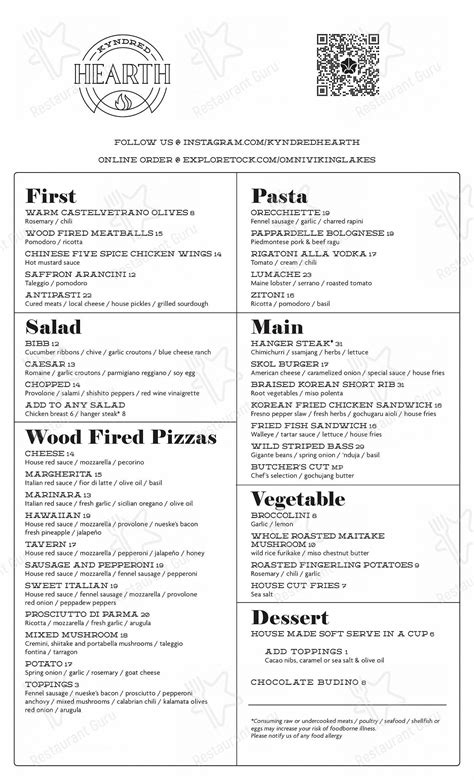 Kyndred hearth menu  Most importantly, Kyndred Hearth is a true-fire kitchen, we deliver each item to your table as it is ready to ensure freshness and proper temperature