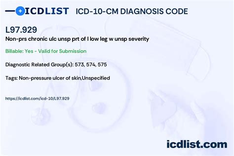 L97.229 12 Ulcer of calf