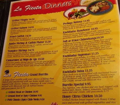 La fiesta menu natchez ms  Select a Rating! View Menus