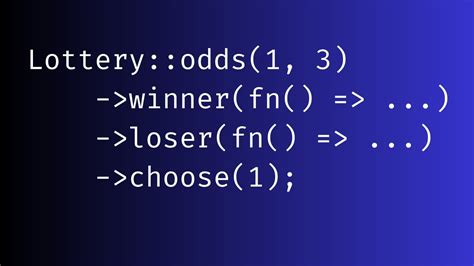 Laravel lottery  One of my mentors took one look at it and immediately could tell why I was still