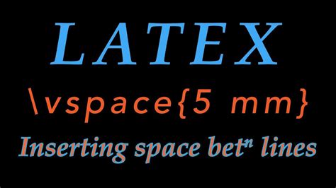 Latex insert blank line  Also, can be used to emphasize a sentence or a small paragraph