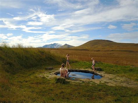 Laugarfell hot pot  There are many interesting tracking paths around Laugarfell and a number of beautiful waterfalls