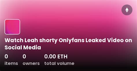 Leah shorty onlyfans Posted by u/AutoModerator - No votes and no commentsThe OnlyFans Creative Fund: Fashion Edition series on OFTV truly represents our company at its best: passionate creators working collaboratively and tirelessly to bring an ambitious project to life