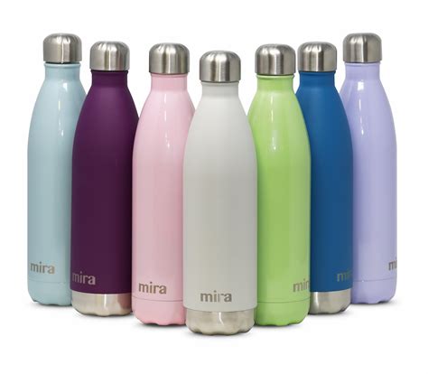 Mira 12oz Insulated Small Thermos Flask, Kids Vacuum Insulated Water Bottle,  Leak Proof, Rose Pink 