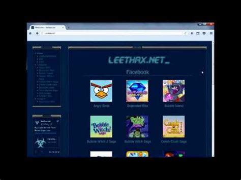 Leethax.net firefox extension  By working within the browser, the extension can work with various online games like Angry Birds, Bejeweled Blitz, Bubble