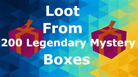 Legendary mystery boxes coupons 65 shipping