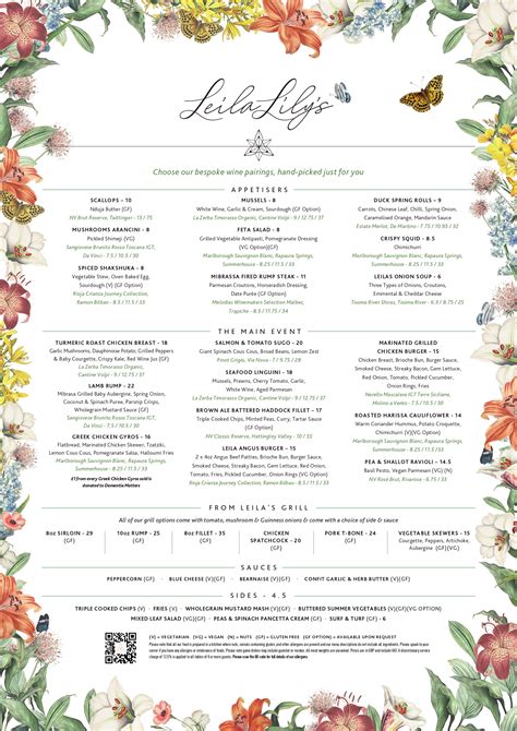 Leila lily's newcastle menu  Claimed