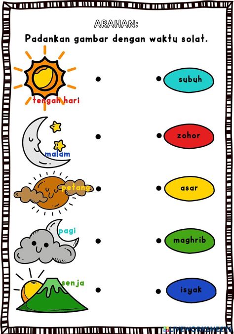 Lembaran kerja solat 5 waktu <u> 5</u>