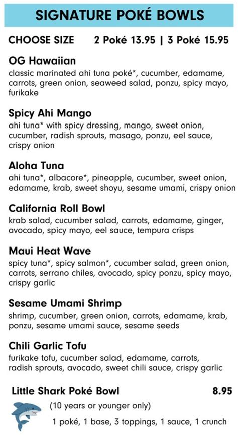 Lemonshark poke - tucson menu  Top dishes